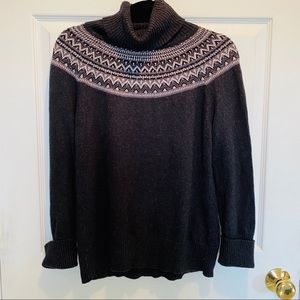 Talbots Charcoal Gray Cowl Neck Sweater